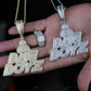 Baguette Moissanite Diamond Letter Bag Boyz Pendant hip hop jewelry CustomDiamJewel