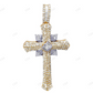 Designer Lab Grown Diamond 10K White Gold Cross Pendant Hip Hop Pendent CustomDiamJewel