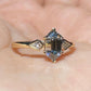 Vintage Hexagon Cut Moissanite Three Stone Ring