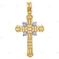 Designer Lab Grown Diamond 10K White Gold Cross Pendant Hip Hop Pendent CustomDiamJewel