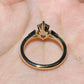 Vintage Hexagon Cut Moissanite Three Stone Ring