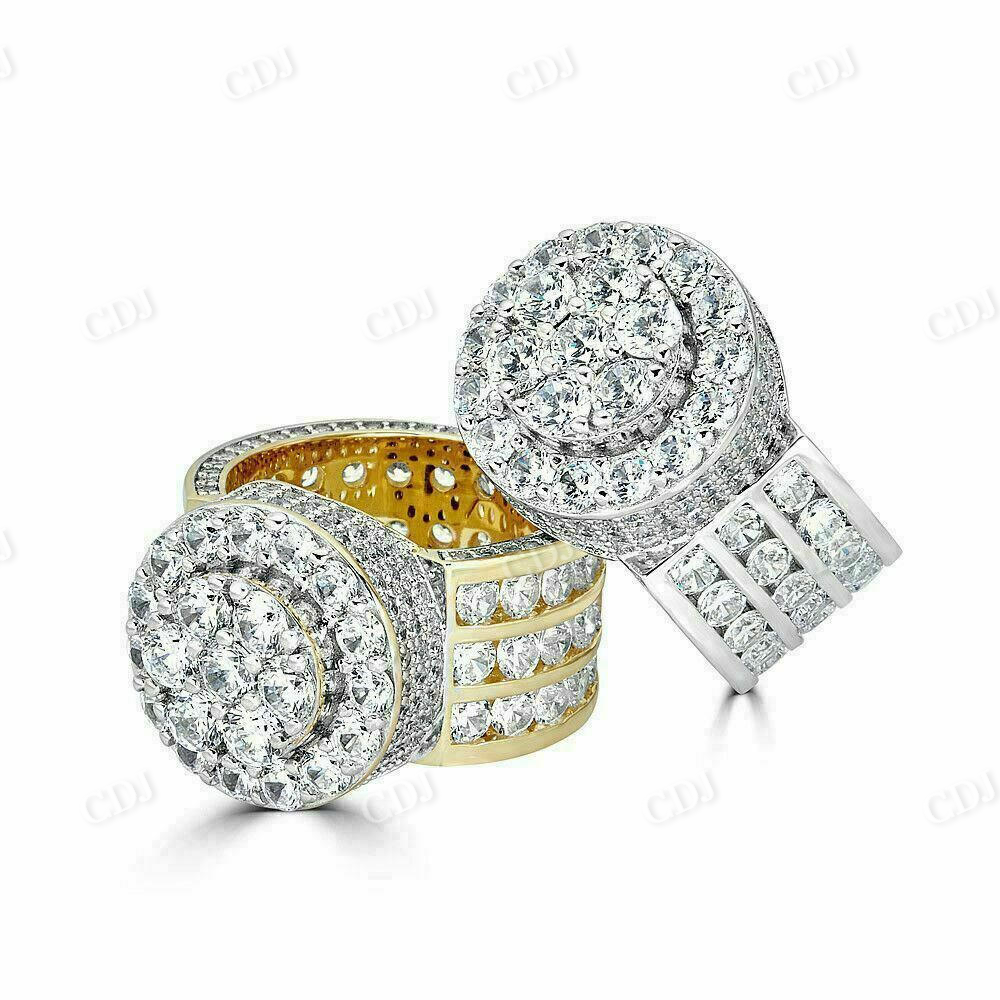 14K Gold Icy Hip Hop Diamond Ring For Men  customdiamjewel   