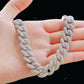 VVS Moissanite Fully Iced Out Cuban Link Chain CustomDiamJewel