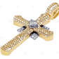 Designer Lab Grown Diamond 10K White Gold Cross Pendant Hip Hop Pendent CustomDiamJewel