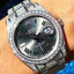 Manufacturers Small Bezel Grey Dial Date Just Rolex Watch customdiamjewel