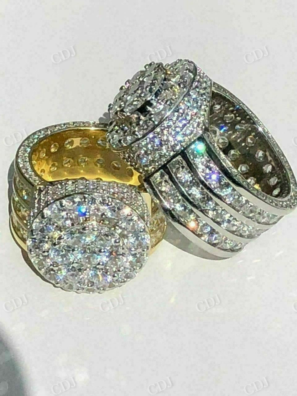 14K Gold Icy Hip Hop Diamond Ring For Men  customdiamjewel   