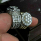 14K Gold Icy Hip Hop Diamond Ring For Men  customdiamjewel   