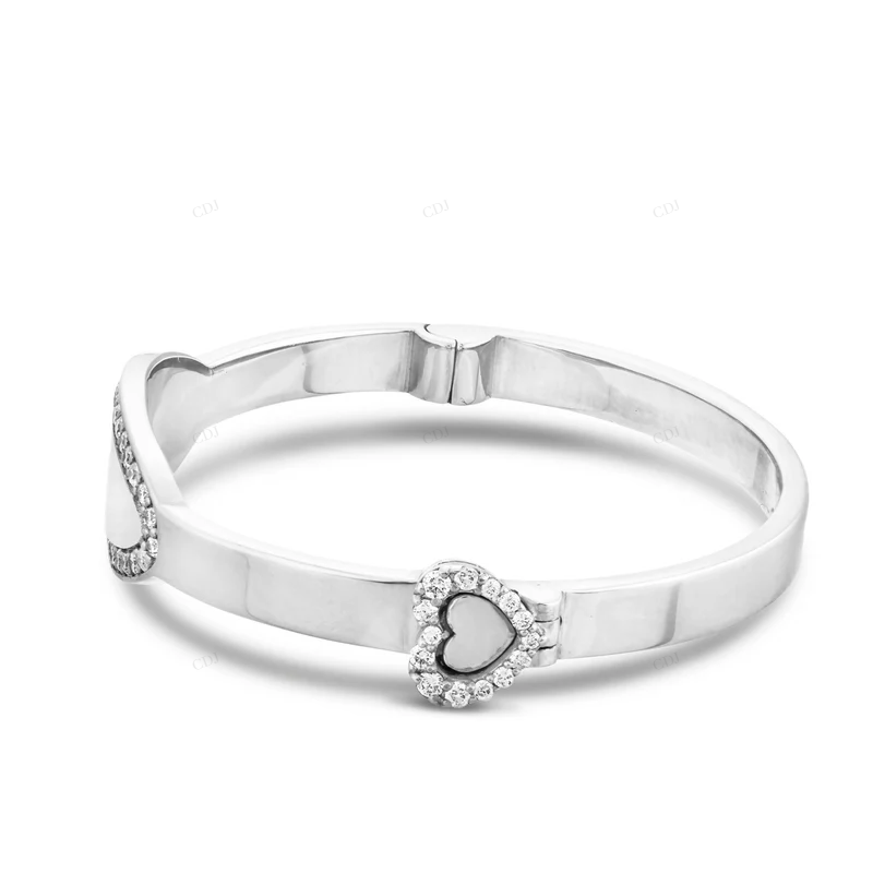 14K Gold Engravable Diamond Oval Baby Bangle Bracelet CustomDiamJewel