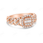 Rose Gold Baguette Diamond Engagement Cuban Band Ring hip hop jewelry CustomDiamJewel