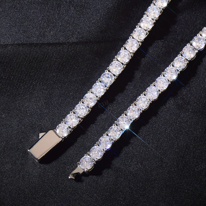 4mm Diamonds Gengar Stationed Tennis Chain customdiamjewel