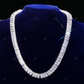 925 Sterling Silver Moissanite Tennis Chain CustomDiamJewel