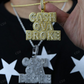 Iced Out Baguette Round Moissanite CASH OVA BROKE Pendant hip hop ring CustomDiamJewel
