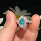 Unique Oval Cut Halo Moissanite Proposal Ring customdiamjewel