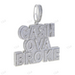 Iced Out Baguette Round Moissanite CASH OVA BROKE Pendant hip hop ring CustomDiamJewel