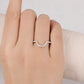 0.42CTW Real Round Cut Diamond U Shape Wedding Band  customdiamjewel   