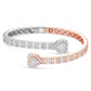 Two Tone VVS Moissanite Bangel Bracelet CustomDiamJewel