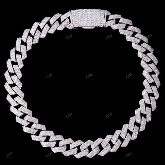 Fully Iced Out Square Cuban Link Chain Gift For Men CustomDiamJewel