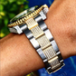 Blue Dial Two Tone Moissanite Watch For Rappers customdiamjewel