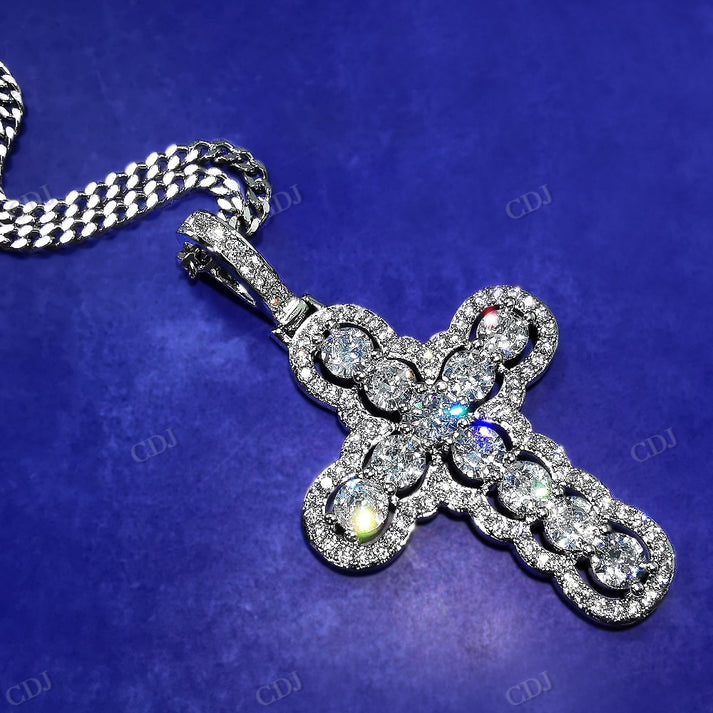 Moissanite Custom VVS Cross Pendant hip hop jewelry CustomDiamJewel