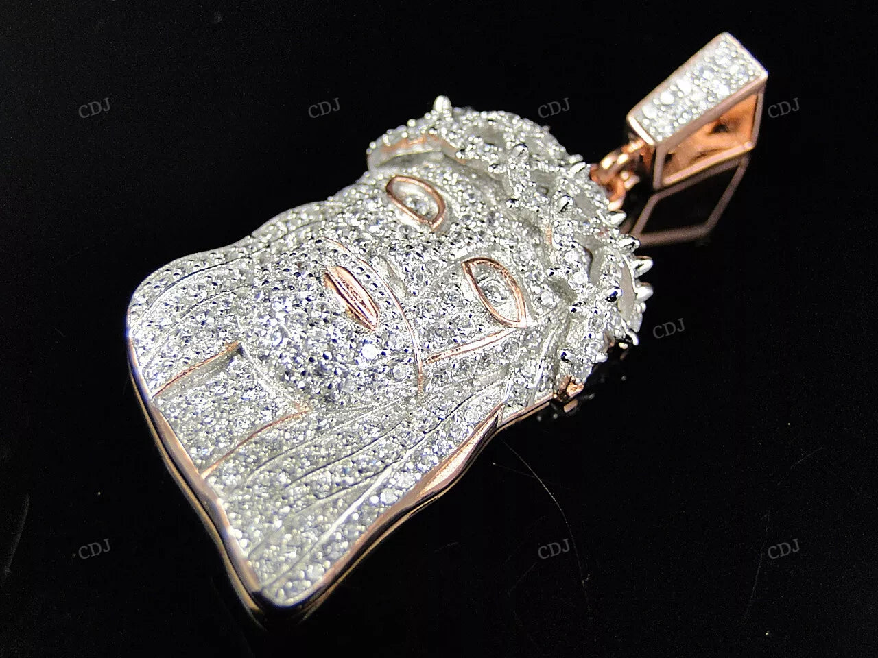 Hip Hop Fully Iced Out Moissanite Jesus Pendant hip hop jewelry CustomDiamJewel
