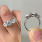 Round Cut Three Stone Lab Grown Diamond Ring