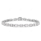 S925 Sterling silver Baguette Diamond Tennis Bracelet CustomDiamJewel