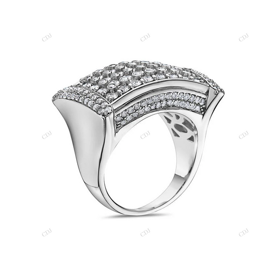 VVS Moissanite Multi-Layer Cocktail Ring hip hop jewelry customdiamjewel