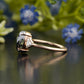 Black Pear Moissanite Diamond Ring