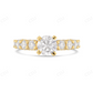 14Kt Gold Moissanite 3/4 Eternity Diamond Engagement Ring hip hop jewelry CustomDiamJewel