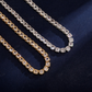 4mm Diamond Silver Tennis Chain hip hop jewelry CustomDiamJewel
