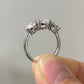 Round Cut Three Stone Lab Grown Diamond Ring