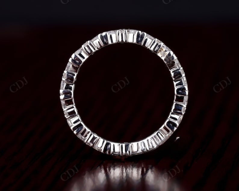 Marquise round lab grown diamond wedding band woman  customdiamjewel   