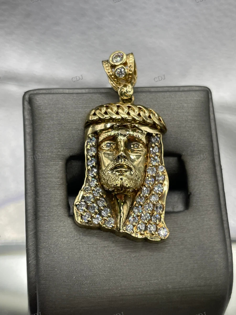 S925 Sterling Silver Custom Jesus Pendant hip hop jewelry CustomDiamJewel