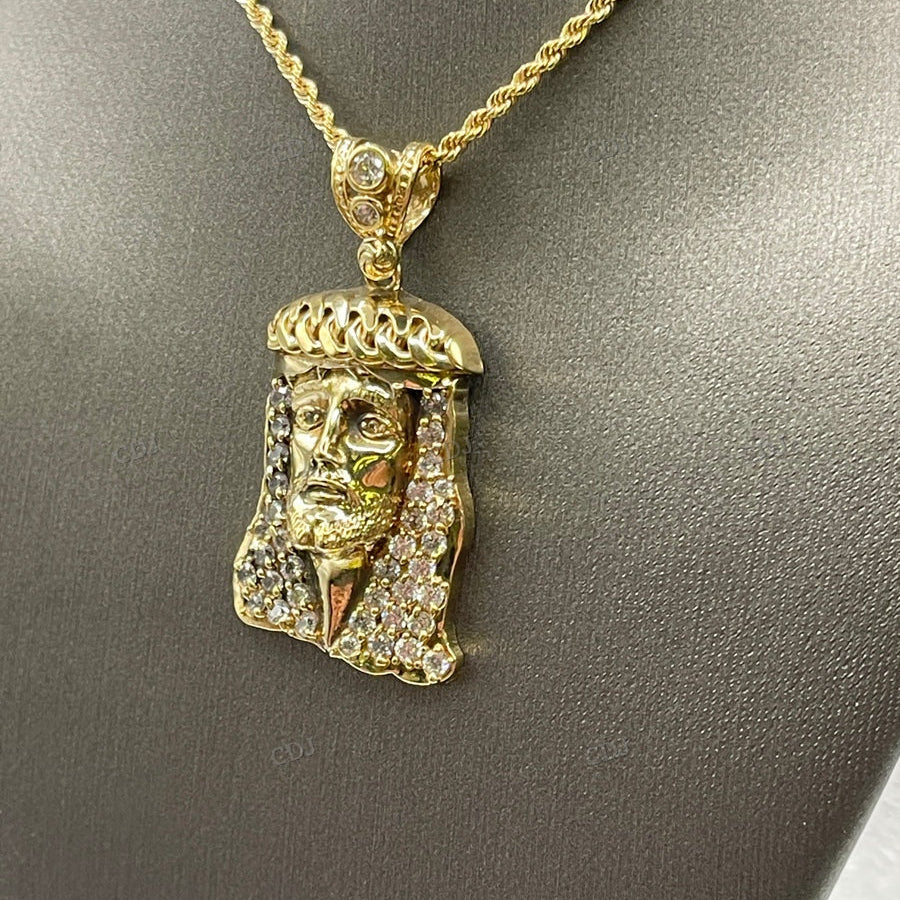 S925 Sterling Silver Custom Jesus Pendant hip hop jewelry CustomDiamJewel