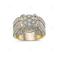 Hip Hop Style Sterling Silver Moissanite Ring For Men hip hop jewelry customdiamjewel