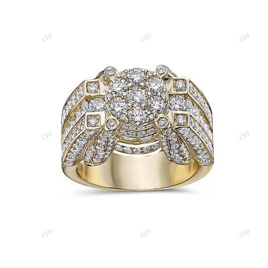 Iced Out Silver Moissanite Unisex Ring hip hop jewelry customdiamjewel