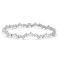 14K White Gold Tapered Baguette VVS Moissanite Tennis Bracelet CustomDiamJewel