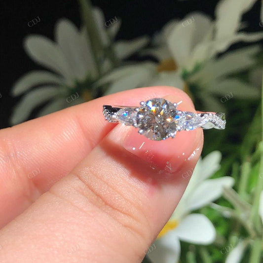 Lab Grown Diamond Art Deco Engagement Ring customdiamjewel