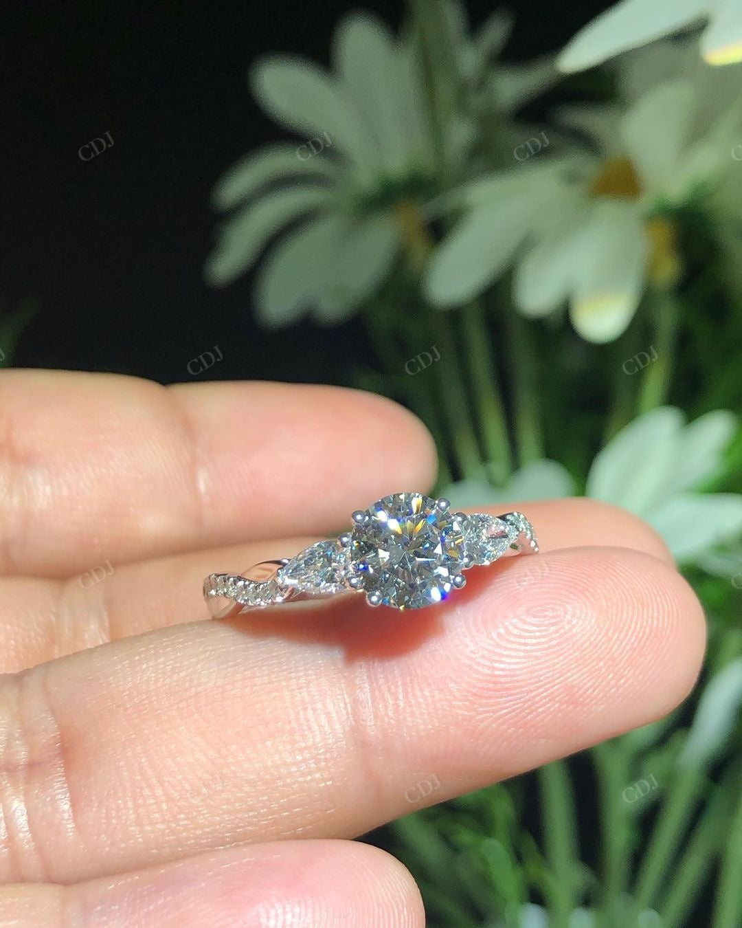 Lab Grown Diamond Art Deco Engagement Ring customdiamjewel