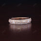 0.82CT Baguette and Round Real Diamond Half Eternity Wedding Band  customdiamjewel 10 KT Solid Gold Rose Gold VVS-EF