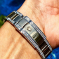 Plain Bezel Black Dial Two Tone Diamond Belt Mens Rolex customdiamjewel
