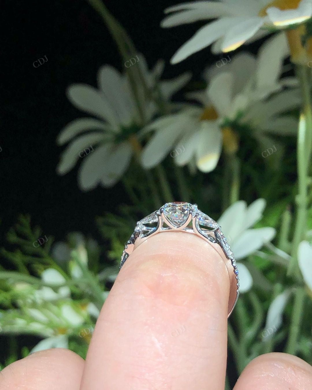 Lab Grown Diamond Art Deco Engagement Ring customdiamjewel