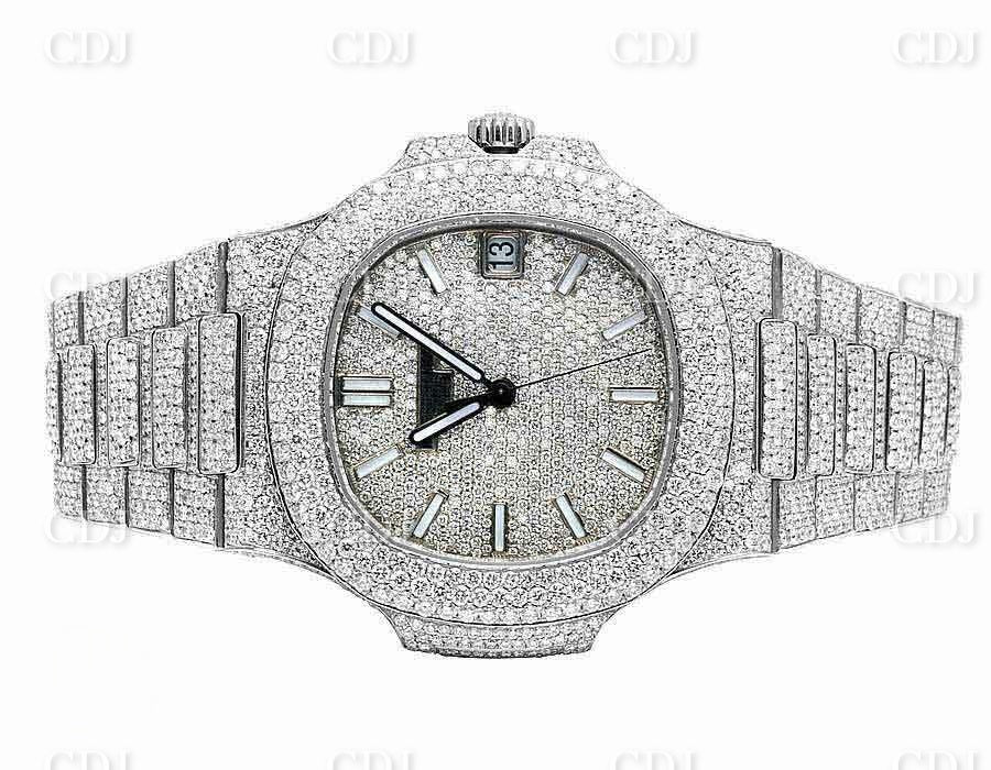 41mm Full White Patek Philippe Moissanite Diamond Watch For Men customdiamjewel
