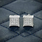 925 Silver Moissanitet Square Shape Cluster Hip Hop Earring hip hop jewelry customdiamjewel