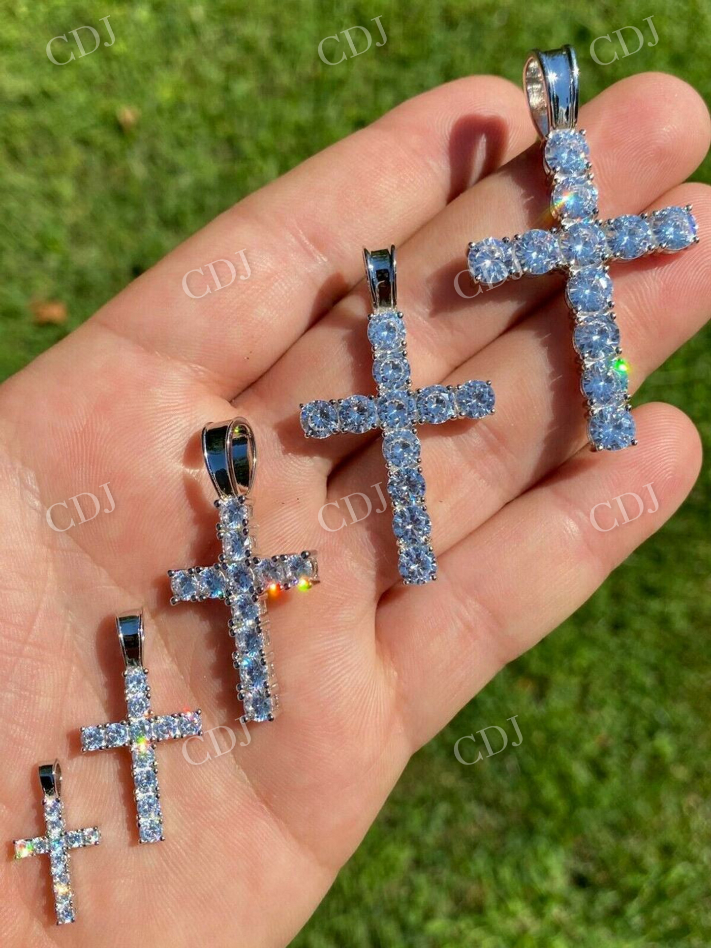Ladies & Mens Diamond Cross Pendant  customdiamjewel   
