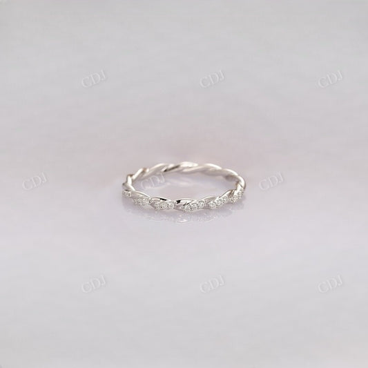 Natural Diamond Half Eternity Twisted Wedding Band Wedding Band customdiamjewel   