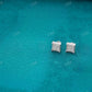 925 Silver Moissanitet Square Shape Cluster Hip Hop Earring hip hop jewelry customdiamjewel