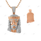 Hip Hop Cuban Crown Micro Jesus Pendant hip hop jewelry CustomDiamJewel
