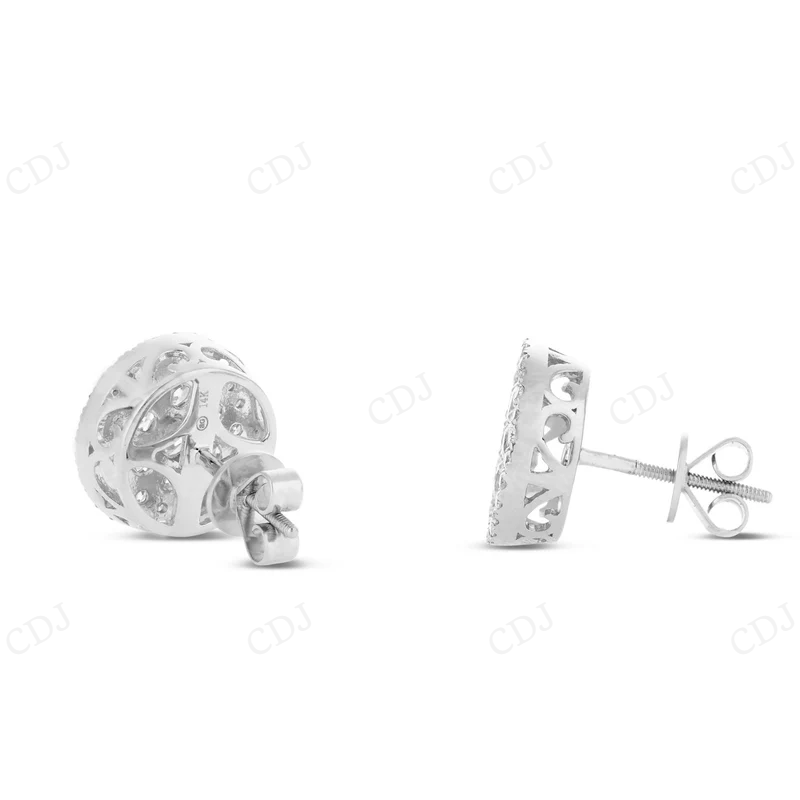 2.0 CT Diamond Circle Cluster Stud Earrings Stud earrings CustomDiamJewel