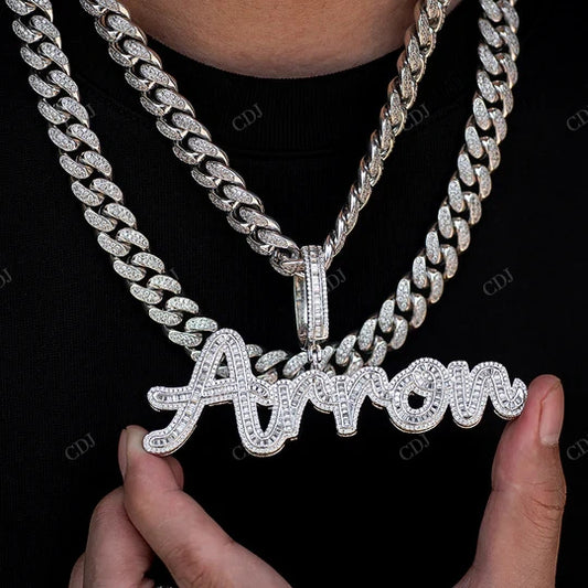 Full Ice Out Hip Hop Style Custom Name Latter Pendant For Rapper hip hop jewelry CustomDiamJewel